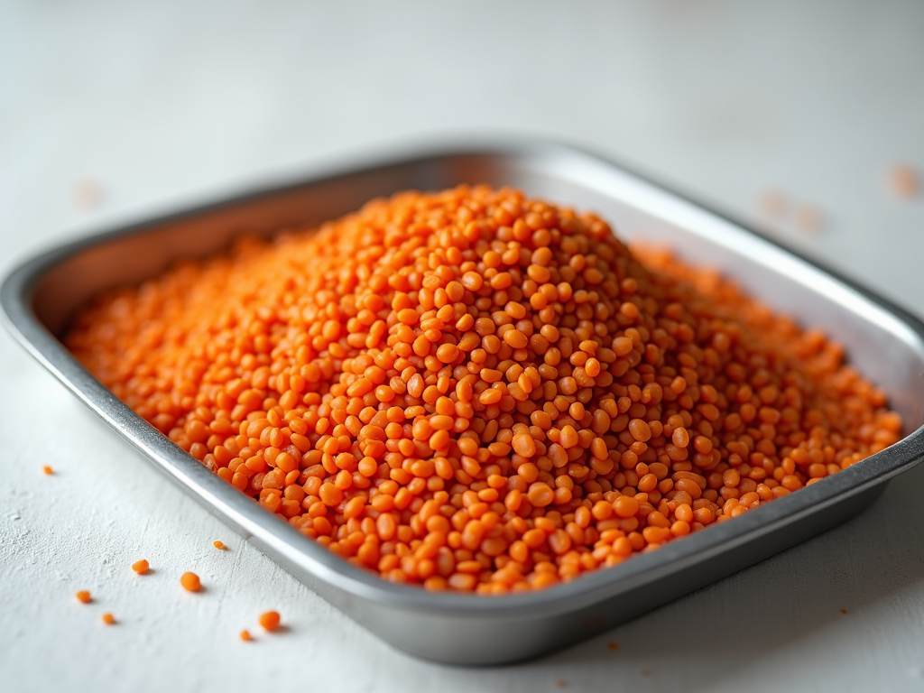 Raw red lentils